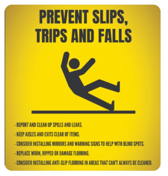 Prevent slips trips and falls